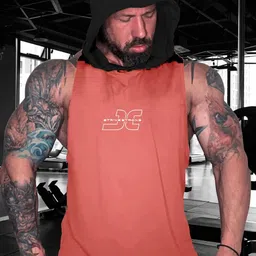 JUMPCUTS Pack Of 2 Printed Hooded Neck Gym Vests-image-91
