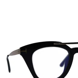 Tom Ford Women Clear Lens & Black Cateye Sunglasses with image 4