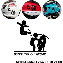 Flenzy Black Don't Touch My Car-Printed Vehicle Stickers-picture-55