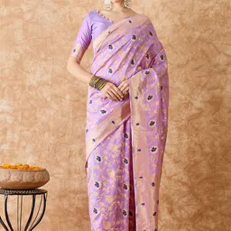 Sangria Woven Design Saree With Blouse Piece image 1