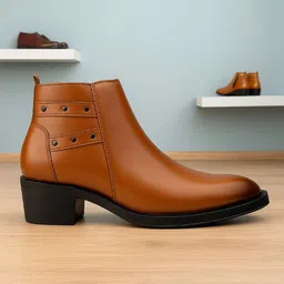 Bxxy Men's 2 Inch Height Increasing High Heel Ankle Chelsea Boots-picture-24