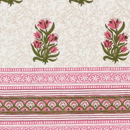 Myntra Elegant Homes Pink & White Set of 2 Ethnic Motifs Door Curtain image 2