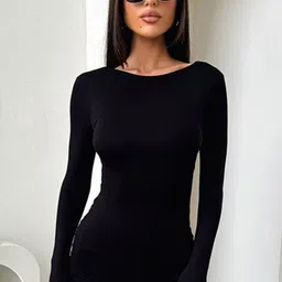 KPOP Women Solid Boat Neck Long Sleeves Jumpsuit-picture-16