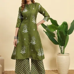 NE STYLE Women Floral Printed Regular Kurta with Palazzos-picture-19