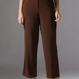 SZN Women Straight Fit Cargos Trousers-image-13