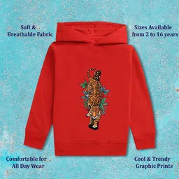 NUSYL Boys Graphic Printed Hooded Sweatshirt image 2