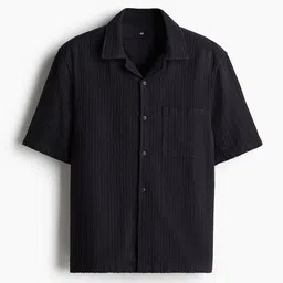 H&M Regular Fit Textured Resort Shirt image 2