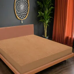 Wings Star Beige Single Cotton Breathable Mattress Protector-picture-15