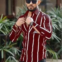 COMBRAIDED Men Striped Casual Shirt image 3