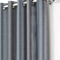 HOMEBREW FURNISHINGS Grey & Blue 2 Pieces Abstract Black Out Long Door Curtains image 3