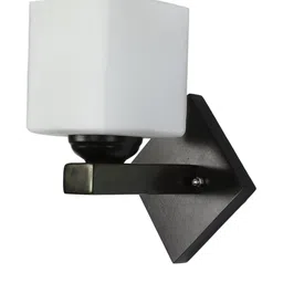 SOMIL Set of 4 White Glass Square Shaped Wall Lamp image 5