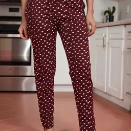 Kryptic Women Printed Pure Cotton Mid-Rise Relaxed Fit Lounge Pants-picture-11