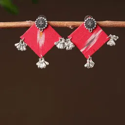 iTokri Ishrah Artificial Beaded Geometric Shaped Drop Earrings-picture-34