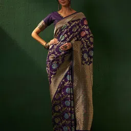 Suha Woven Design Zari Art Silk Designer Banarasi Saree-picture-14