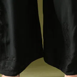 Label Aja Chikankari Women Ethnic Motifs Embroidered Handloom Ethnic Palazzos image 3