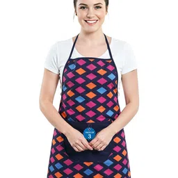 Aura 3-Pcs Blue Printed Waterproof Apron With Front Pocket-picture-18