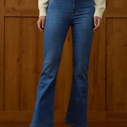 U.S. Polo Assn. Women Women Flared High-Rise Light Fade Stretchable Jeans-image-78