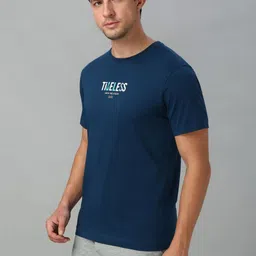 van heusen innerwear Van Heusen Men Typography Printed Round Neck Cotton T-shirt image 2