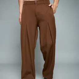 FUGAZEE Men Relaxed Straight Leg Pleated Trousers-picture-13