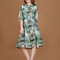 NIGHTSPREE Print A-Line Midi Dress image 2