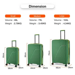 Nasher Miles Montreal Textured Hard-Sided Medium Trolley Bag image 3