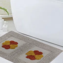 Aura Off-White & Yellow Textured Anti-Skid Doormat-picture-12