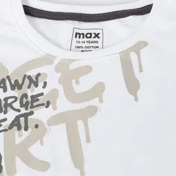 max Boys Typography Printed Applique T-shirt image 4