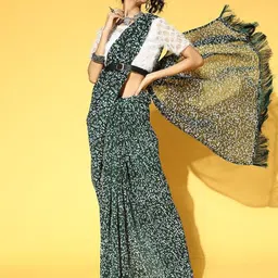 KAVINDI Floral Printed Pure Georgette Saree-picture-10