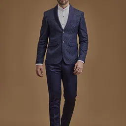 Neumen Self-Design Single-Breasted Blazers-image-14