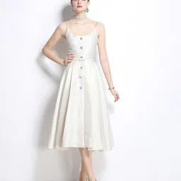 JC Collection Women Shoulder Straps Fit and Flare Dress-picture-19