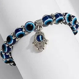 Lovemi Movements Unisex Blue Evil Eye Beaded Bracelet-image-42