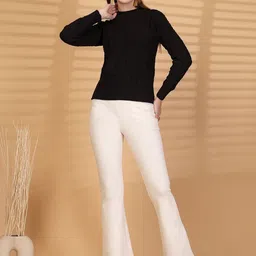 Moda Rapido Women Cable Knit Woollen Pullover image 3