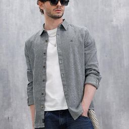 WROGN Striped Comfort Slim Fit Pure Cotton Casual Shirt-picture-15