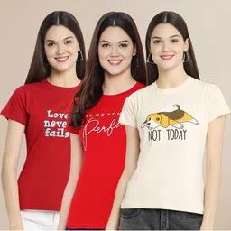 Metronaut Pack of 3 Typography Printed T-shirt-picture-39