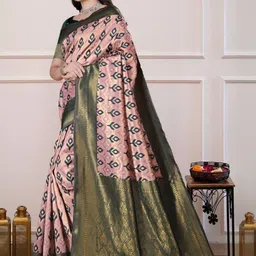 Vmdesigns Ethnic Motifs Zari Art Silk Handloom Banarasi Saree image 2