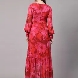 aayu Print Georgette Maxi Dress image 5