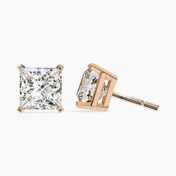 VALANOVA 18KT Rose Gold Diamond Studded Earrings-1.45 gm image 3