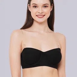 Inner Sense Underwired Lightly Padded Organic Cotton Bamboo Antimicrobial Strapless Bra-picture-10