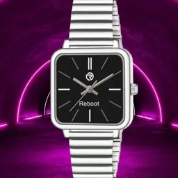 REBOOT Men Dial & Bracelet Style Straps Analogue Watch New159_151 Black Designer Square-picture-21
