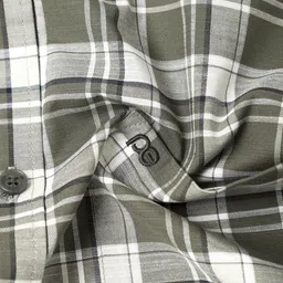 Peter England Casuals Tartan Checked Spread Collar Pure Cotton Slim Fit Shirt image 5