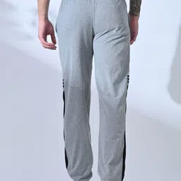 Mast & Harbour Men Regular Fit Side Striped Cotton Track Pants image 3
