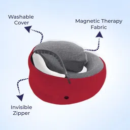 BILLEBON Red Extra Soft Memory Foam Travel Pillow 5 inches x 4 inches image 5