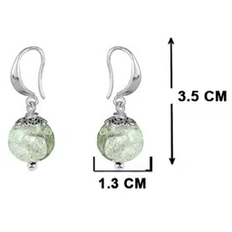 JFL - JEWELLERY FOR LESS Set Of 2 Onyx Beaded Spherical Shaped Droop Earrings image 5