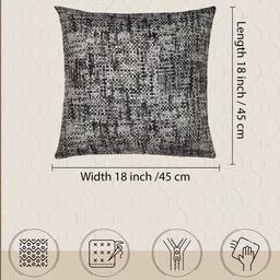 Tesmare Brown Set of 2 Geometric Velvet Square Cushion Covers image 2