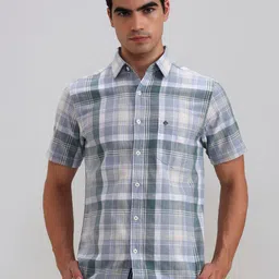 Greenfibre Men Slim Fit Checked Casual Shirt-picture-22