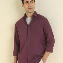 Allen Solly Men Solid Spread Collar Cotton Casual Shirt-picture-30