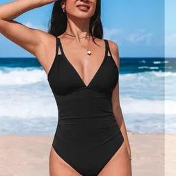 MON FASHION COLLECTION V Neck Swim Bodysuit-image-36