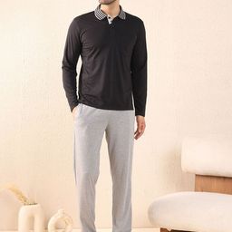 Sweet Dreams Polo Collar T-shirt And Pyjamas-picture-28