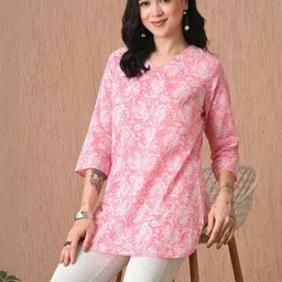 ANUKRITIBYNIDHIFASHION Women Paisley Print Cotton Top-image-20