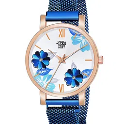 SWADESI STUFF Women Printed Dial & Straps Analogue Watch MG FLOWER BLUE 2019-picture-20